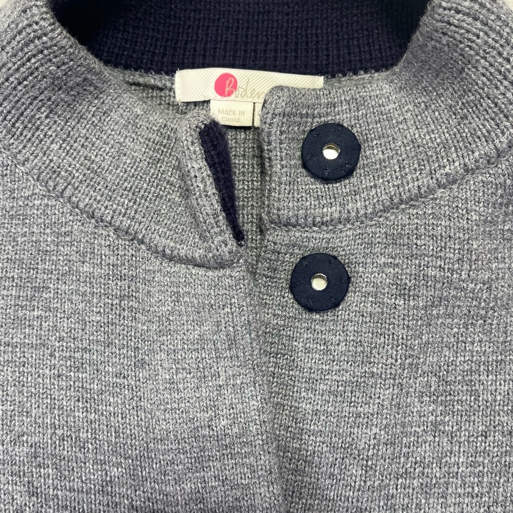 Boden Claudia Color Block Coatigan Cardigan Grey Navy Blue - S - Like New - Picture 4 of 8